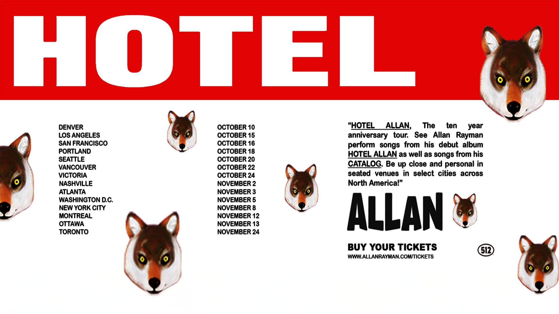 HOTEL ALLAN - The 10 Year Anniversary Tour HOTEL ALLAN - The 10 Year Anniversary Tour